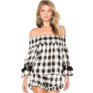 Misa Black and White Gingham Set